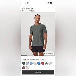 Vuori Men’s Strato Tech Tee Size Large